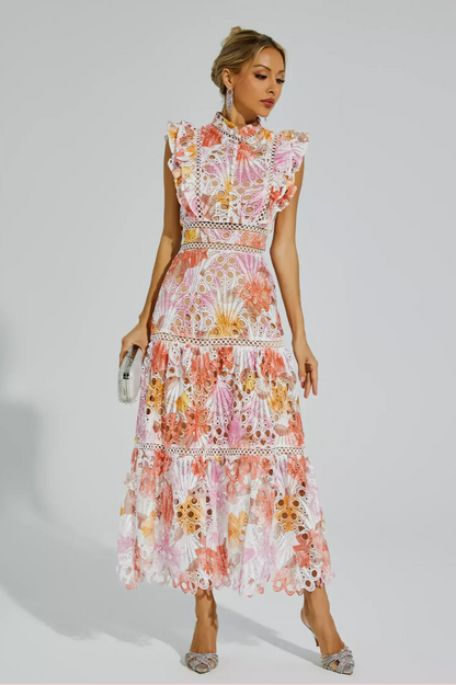 Langes Ärmelloses Maxikleid Sommerkleid Modern
