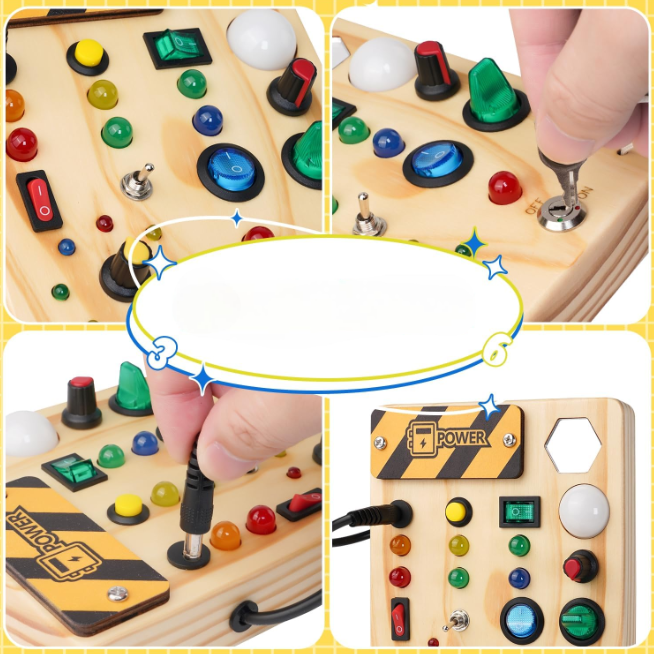 Montessori-Board LED Licht Effekte Lernspielzeug