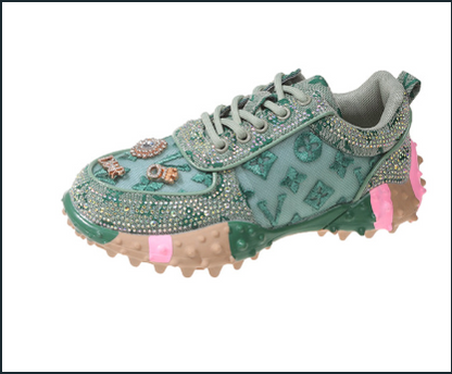 Glitzernde Diamant Schuhe Damen High Heels