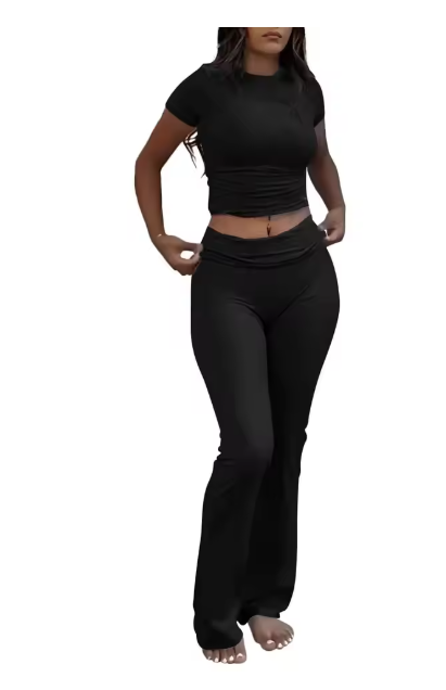 Damen Lounge-Set Cropped Elegant Passform