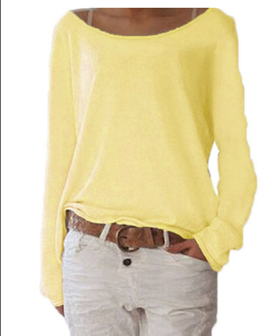 Damen Rundhalspullover Leicht Bequem Modern