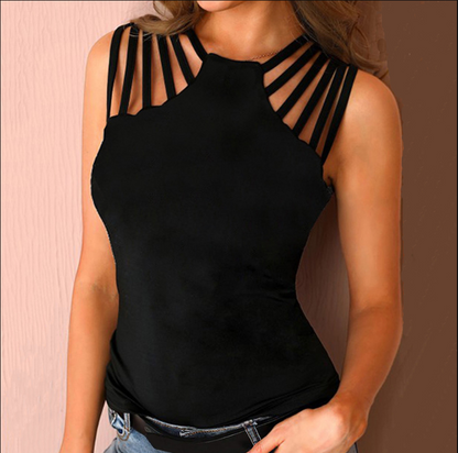 Damen Body Elegantes Design Cut-Out Trägerschlaufen