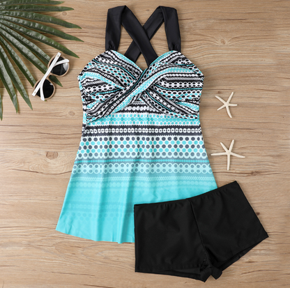 Elegantes Badeanzugkleid Frauen BadeshortsSexy