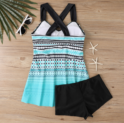 Elegantes Badeanzugkleid Frauen BadeshortsSexy