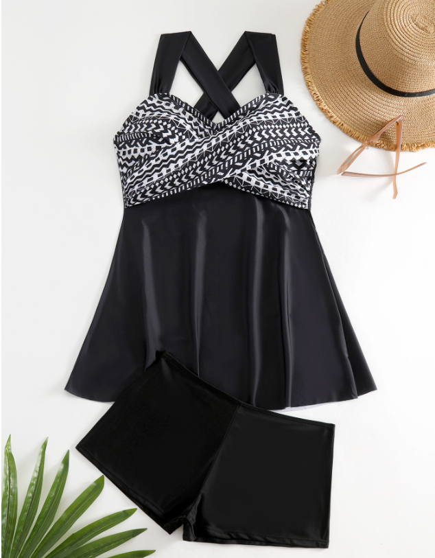 Elegantes Badeanzugkleid Frauen BadeshortsSexy