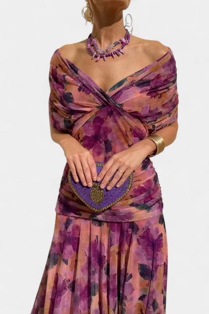Elegante Off-Shoulder-Kleid Damen Abendrobe
