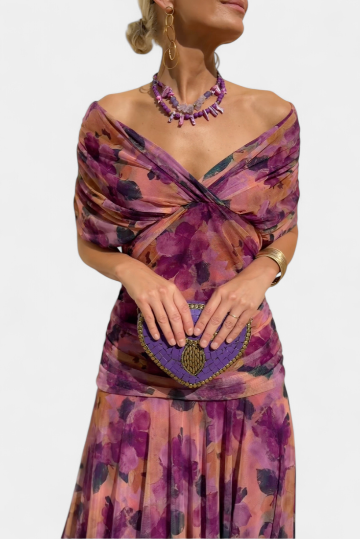 Elegante Off-Shoulder-Kleid Damen Abendrobe