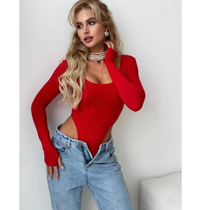 Damen Bodysuit Sexy Glitzer Hochwertig