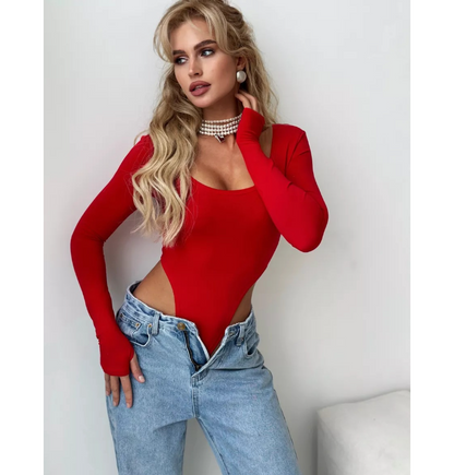 Damen Bodysuit Sexy Glitzer Hochwertig