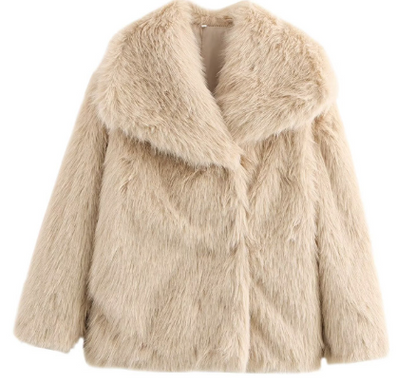 Kunstfelljacke Damen Luxus Warm Elegant