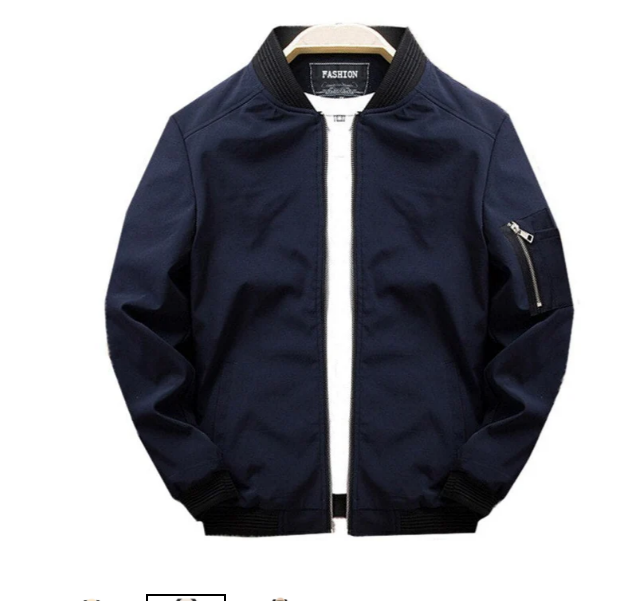 Herren Übergangsjacke Reißverschluss Armel Modern