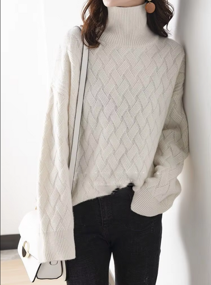 Damen Rollkragenpullover Frühling Leicht Modern