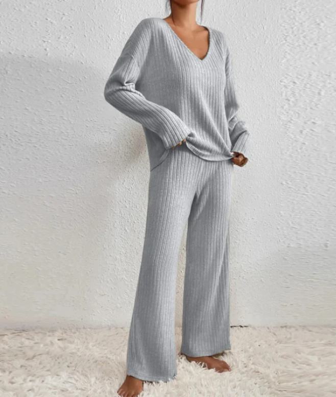 2-teiliger Strickanzug Damen Glamour