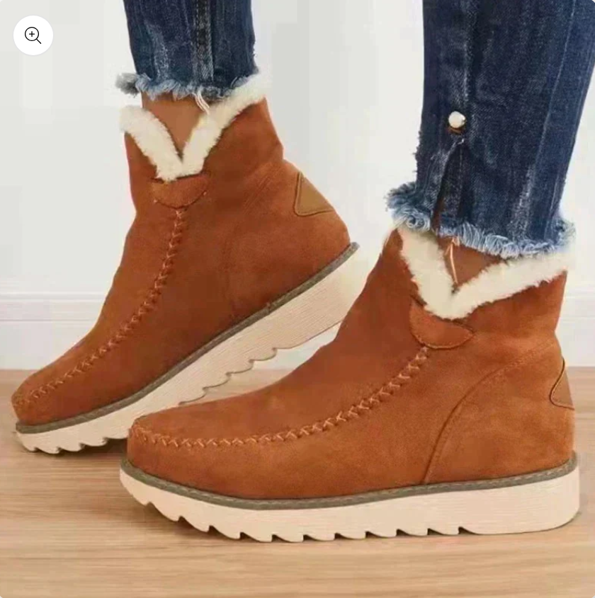 Lederstiefel Warm Bequem Damen Stilvolle Winter - BerlinGlamour