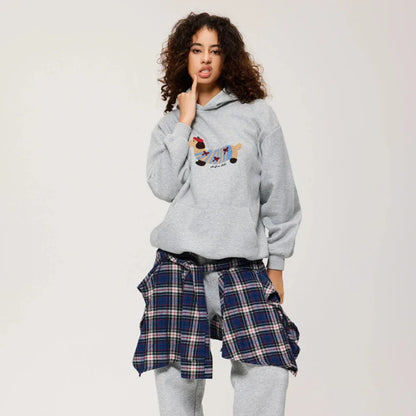 Unisex Hoodie Oversize Dackel Motiv Kängurutasche