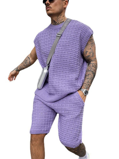 Herren Freizeit Set Sommer Leicht Gestrickt - BerlinGlamour
