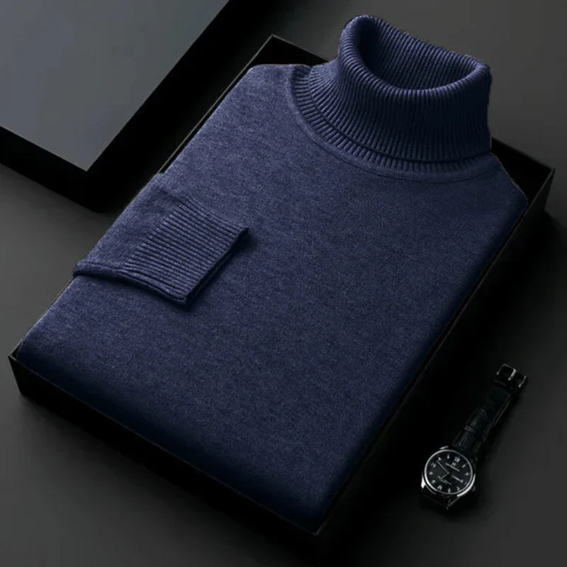 Wärmer Rollkragenpullover für Herren