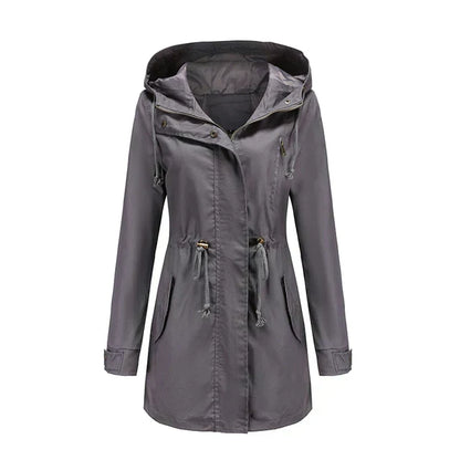 Damenjacke mit Kapuze Schwarz Elegant