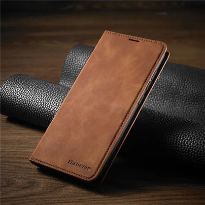 iPhone Lederhülle Magnetisch Stilvoll Schutzhülle