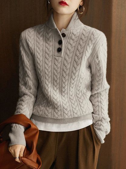 Eleganter Damen Pullover Modern Geschnürt