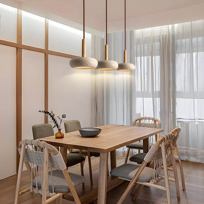 Moderne Travertin Deckenleuchte LED Pendellampe Natürlich
