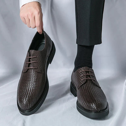Herren Lederschuhe Oxfords Schwarz Elegannt