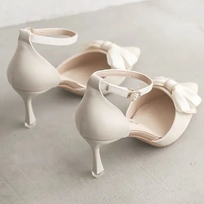 Stilettos Schuhe Spitz Absatz mit Fliege