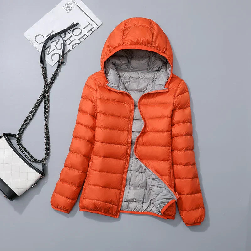 Daunenjacke Wendejacke Warm Damen