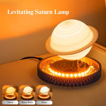 Schwebende LED Lampe 3D Saturn Magnetisch Weltraum Deko