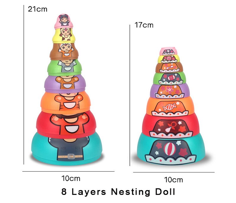 Bunte Kinderpuppen Matroschka Holzpuppen Sammlung