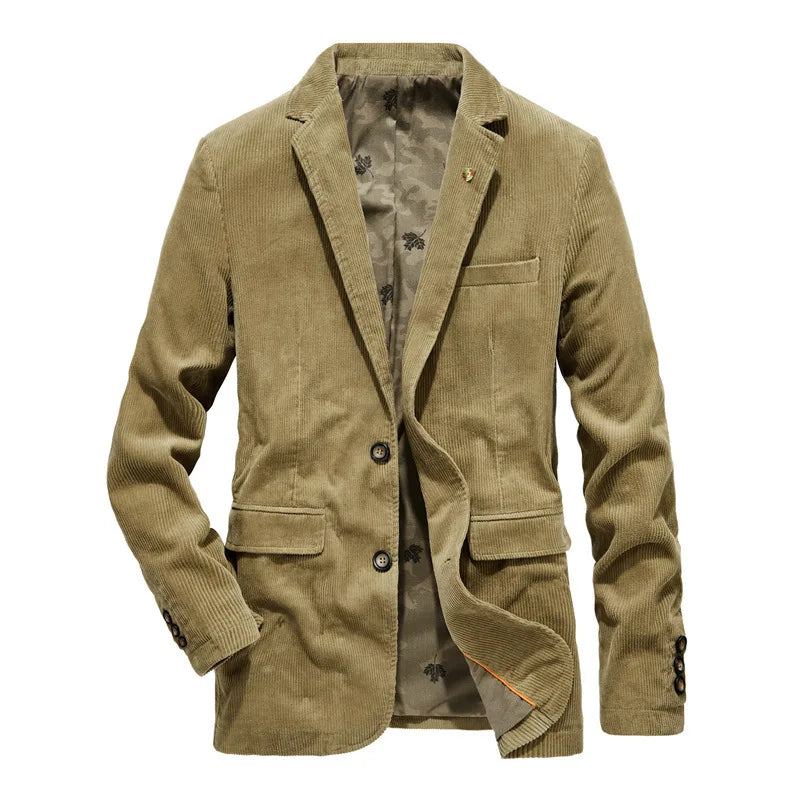 Herren Blazer Braun Elegant Klassisch Cord