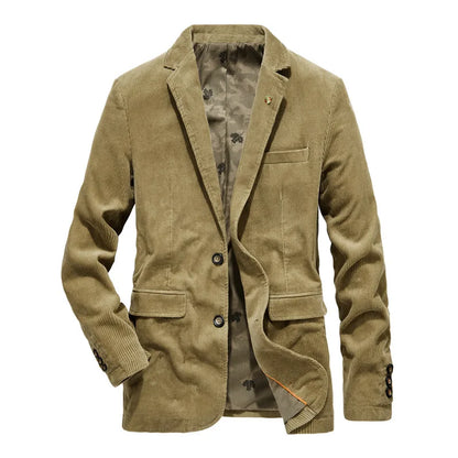Herren Blazer Braun Elegant Klassisch Cord