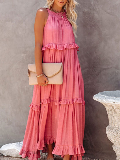Sommerkleid Damen Modern Geschnürt Frühlingslook