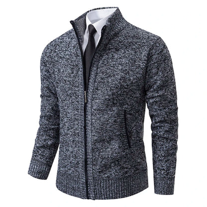 Strickcardigan Reißverschluss Warm Modern