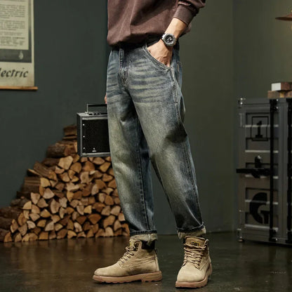 Herren Jeans Vintage Style Lässig Casual