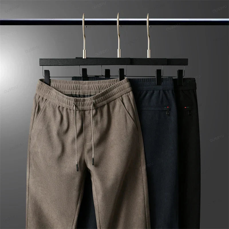 Herren Cordhose Stilvoll Bequem Grau
