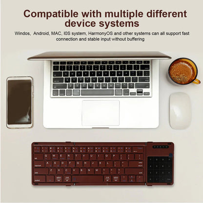Bluetooth Tastatur Kabellos Tragbar Slim Foldable