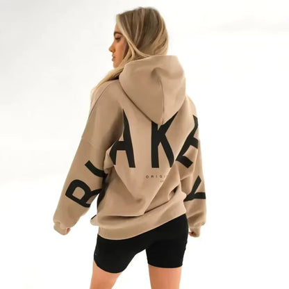 Großes Sweatshirt Oversized mit Rückendruck Modern