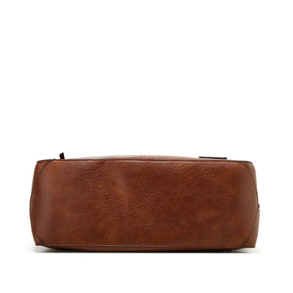 Leder Umhängetasche Elegante Damenhandtasche Schwarz