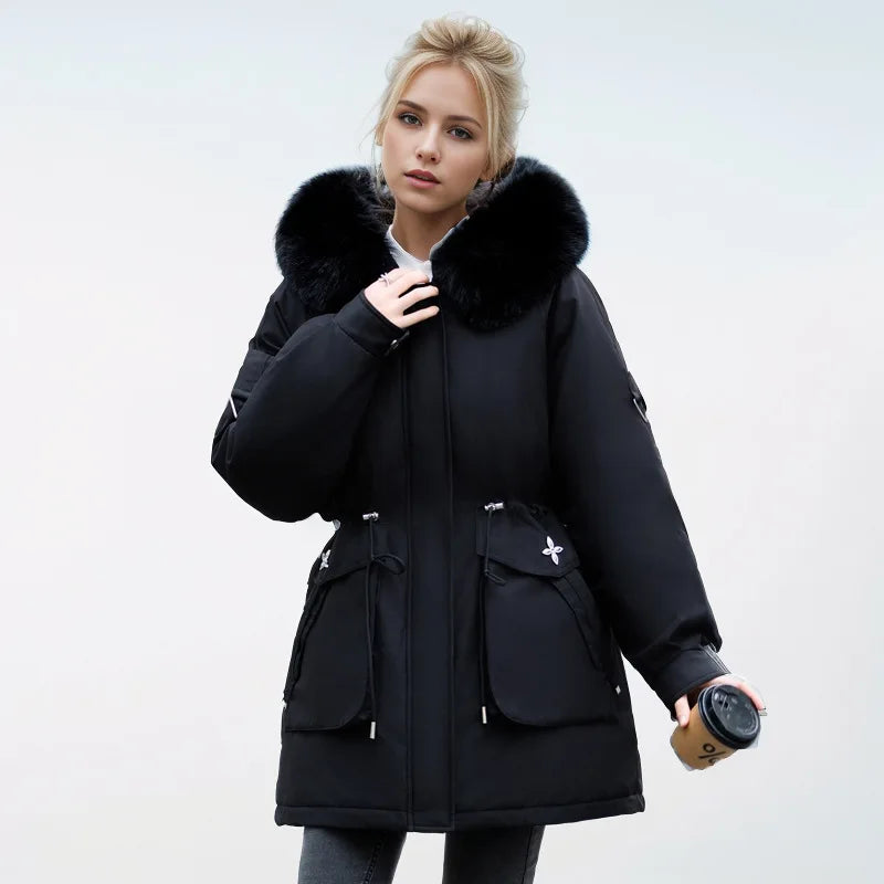 Kunstfelljacke Stilvolle Damenjacke Schwarz - BerlinGlamour