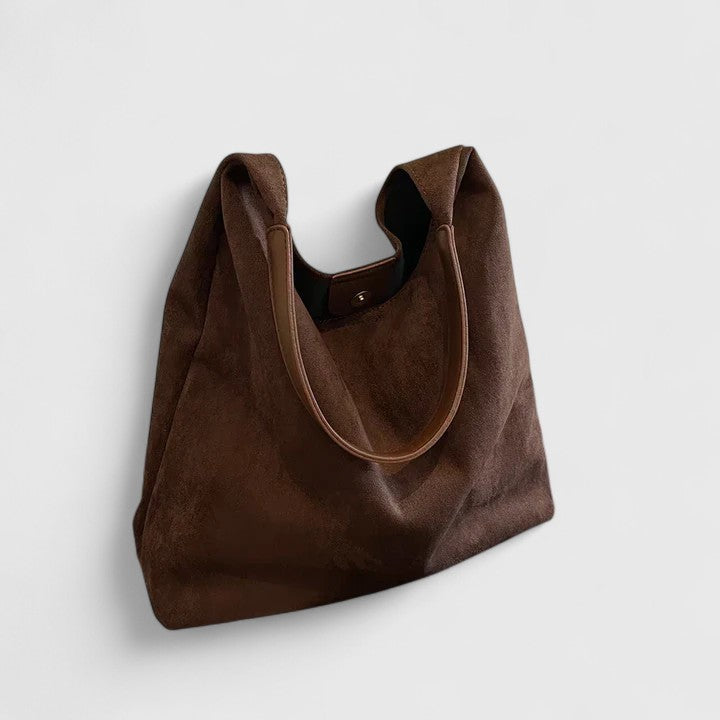 Elegante Damen Schultertasche Minimalistisch Schwarz