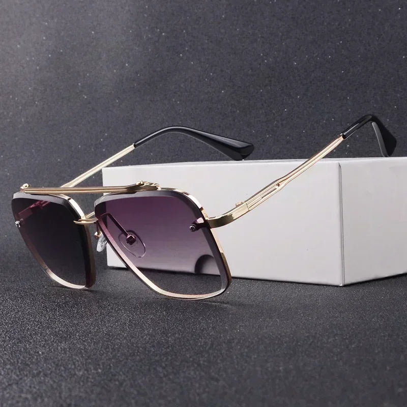 Herren Sonnenbrille Pilotenstil Quadratisch Trendy