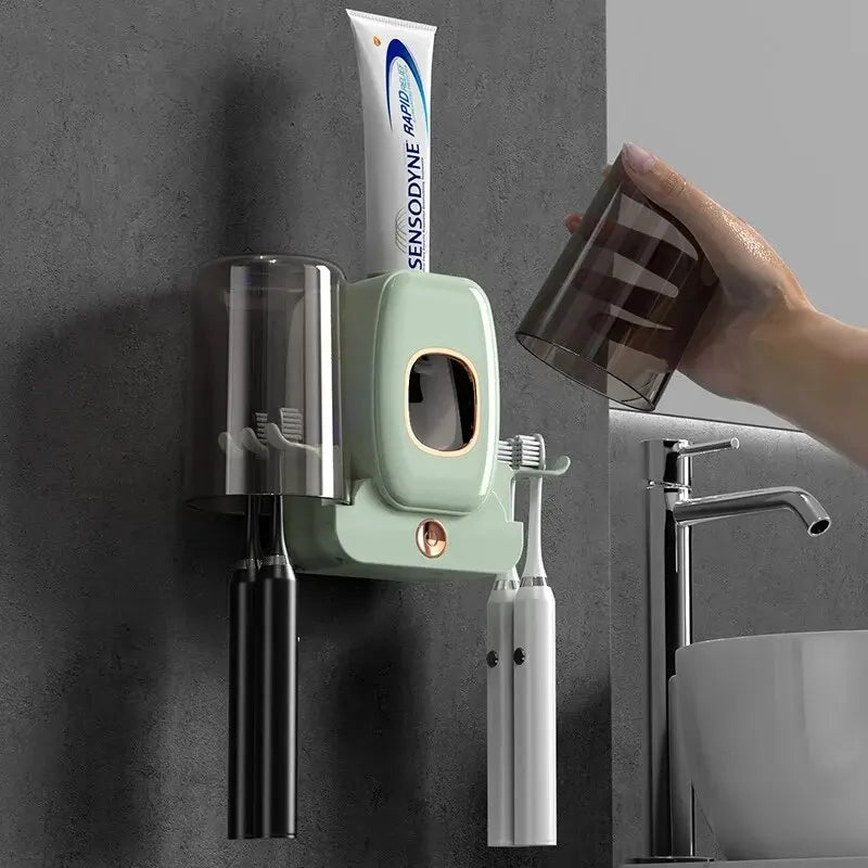 UV Zahnbürstenhalter mit Sterilisation und Zahnpastaspender