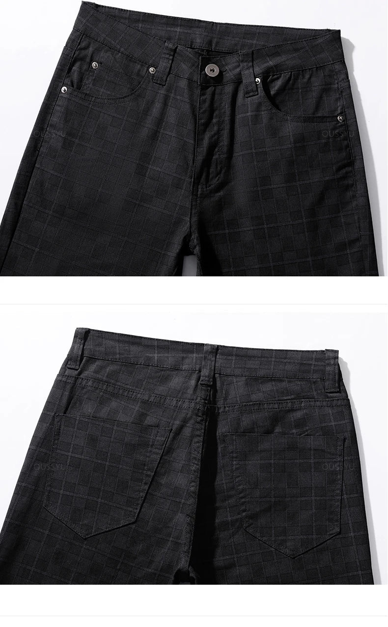 Herrenhosen Slim Fit kariert Modern & Stylisch