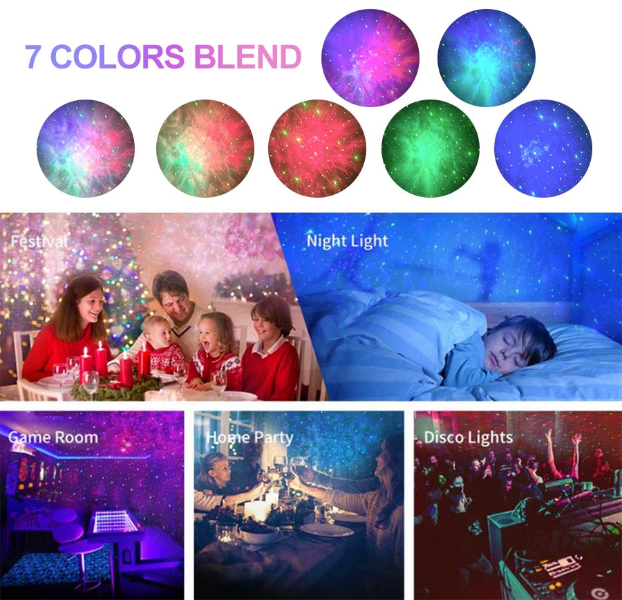 Sternenprojektor Galaxy Glow Rotierend Farbig