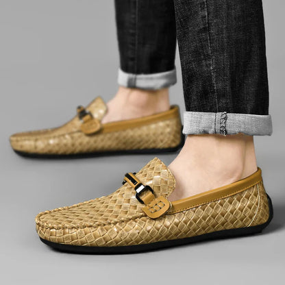 Elegante Herren Loafer aus echtem Leder Schwarz
