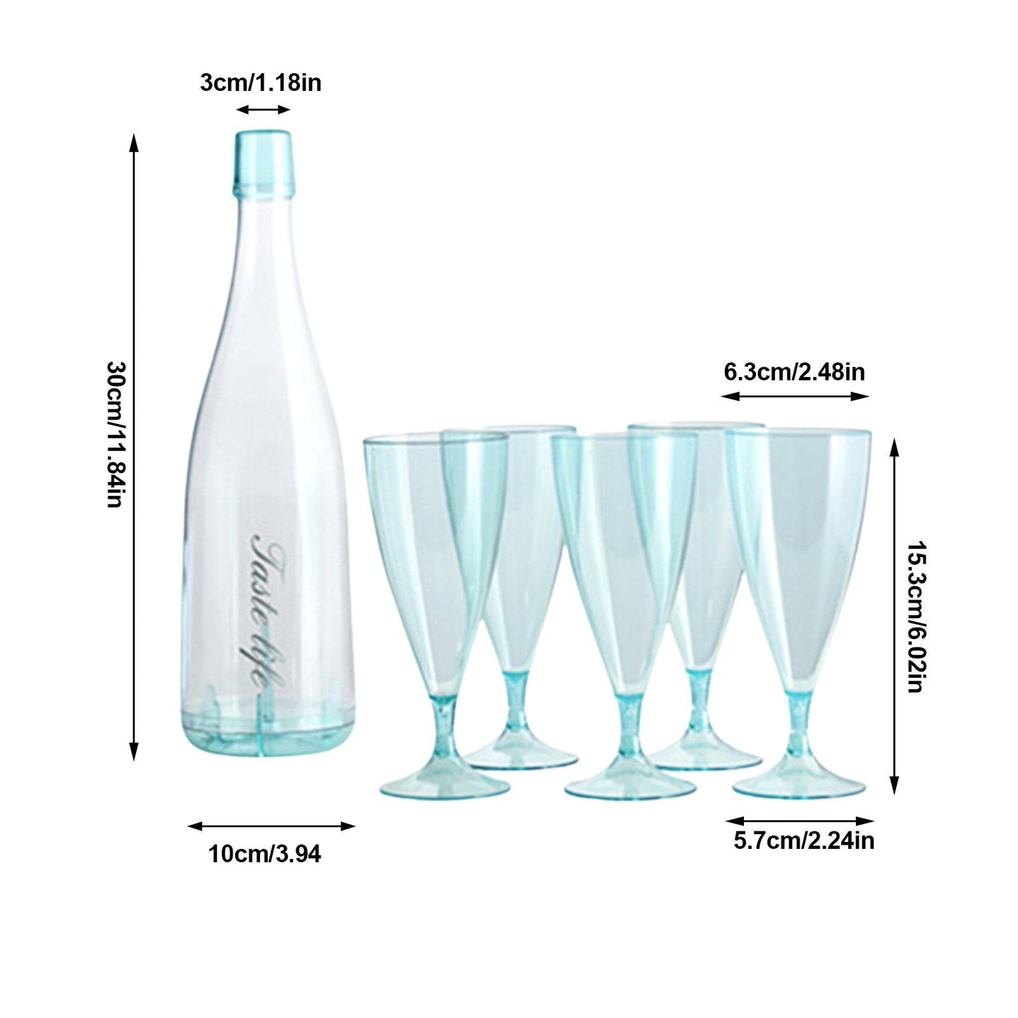 Trinkgläser Set mit Flasche Abnehmbar Kreativ Design