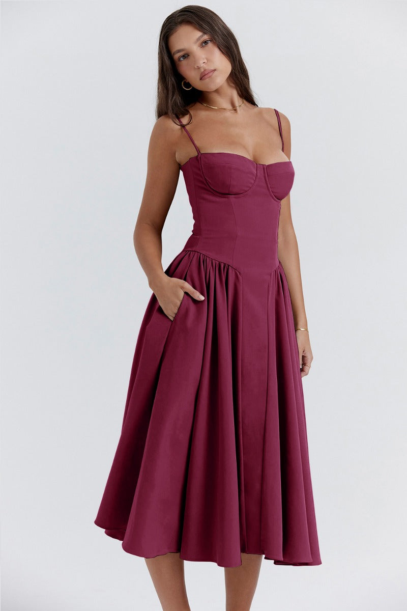 Ärmelloses Korsett Kleid Mit figurbetontem Schnitt