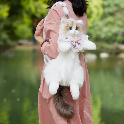 Katzen Rucksack Plüsch Süß Kuschelig Mädchen
