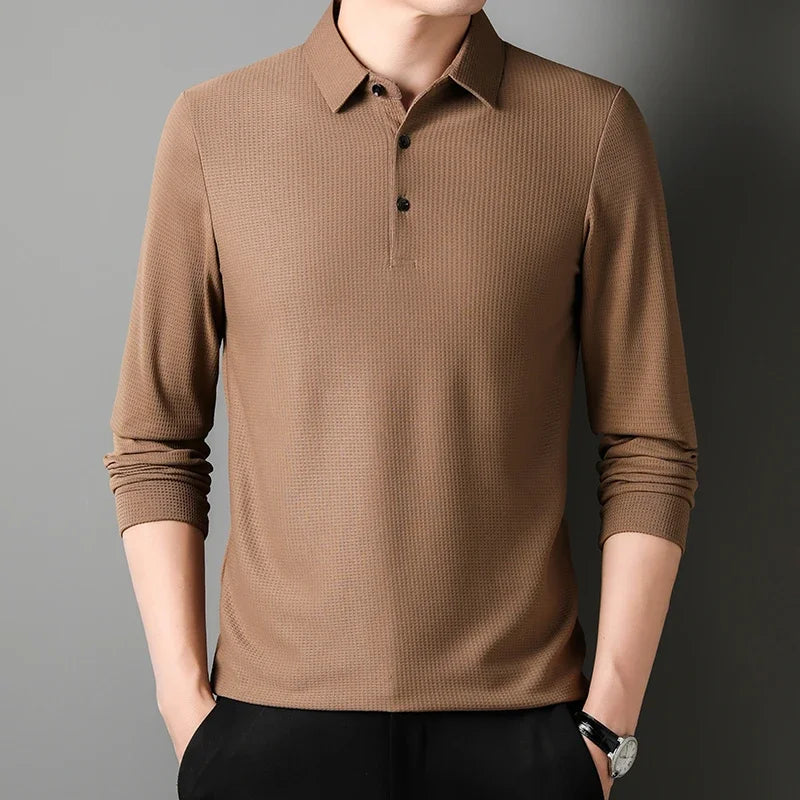 Herren Langarmoberteil Elegantes Slimfit